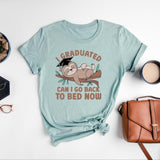 Funny Graduation Unisex Shirt, I Graduated Can I Go Back To Bed Now, Graduation Gift Shirt, Funny Graduation Gift, Graduation Sloth Shirt