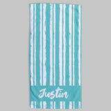 Script Line Style Personalized Beach Towel with Name - Custom Name Bath Towel Pool Towel Beach Towel With Name - Unique Towel for Kids and Adults