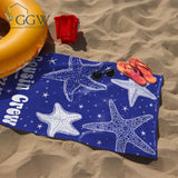 Personalized Cousin Crew Beach Towel with Name, Summer Beach Gift for Cousin, Custom Name Pool Towel, Matching Cousin Trip Gift, Family Vacation Gift