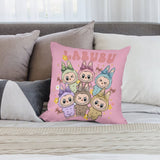 Kawaii Labubu Inspired Pillow Cover - Gift For Labu Fans Harajuku Style Pillow Case