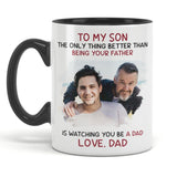 Personalized Mug with Photo and Text - Unique Fathers Day Gifts, Birthday, Anniversary