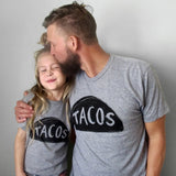 Family Matching Shirt - Taco Lover Handmade Graphic Tees, Dad Gift for Him from kids, Family Photo Outfit