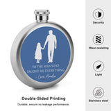 Personalized Father Daughter Flask, Custom Flask for Dad, Fathers Day Gift, Dad Birthday Gift, Papa Thank You Gift, Daddy Christmas Gift