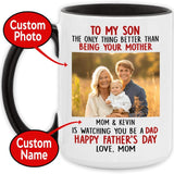 Personalized Mug with Photo and Text - Funny Fathers Day Gifts, Birthday, Anniversary