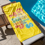 Custom Beach Towel with Any Text and Name, Summer Vacation Gift, Beach Pool Party, Family Vacation, Cruise Gifts,Bachelorette Trip Towels,Personalized Beach Towel