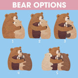 Personalized Mama Papa Bear Blanket with Kids Names, Custom Father's Day Gift, Mother's Day Gift, Birthday Gift, Christmas Gift for Mom Dad Grandma Grandpa