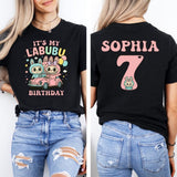 Custom Labubu Birthday Shirt, Personalized Labubu Birthday Gift, Custom Birthday Shirt, Cute Birthday T-Shirt