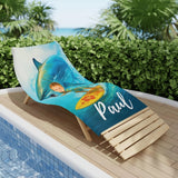 Custom Shark Surf Beach Towel,Personalized with Face & Name Pool Towel,Fun Summer Gift for Kids,Boys Pool Towel,Funny Towel,Gift for Kid/Boy/Girls