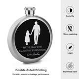 Personalized Father Daughter Flask, Custom Flask for Dad, Fathers Day Gift, Dad Birthday Gift, Papa Thank You Gift, Daddy Christmas Gift