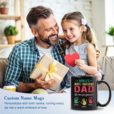 Personalized Mug with Kids Names for Dad, Husband - Unique Fathers Day Gifts, Birthday, Anniversary