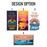 Permanent Vacation Personalized Name Beach Towel - Custom Retirement Towel, Retirement Gifts with Name, Funny Retiree Gift