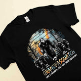 Like A Dad Just Way More Squatchy - Personalized Shirt with Kids Names - Customizable Gift for Dad, Grandpa