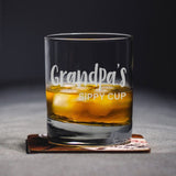 Grandpa's Sippy Cup | Whiskey Glass - Rocks Glass - Gift for Grandpa