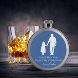 Personalized Father Daughter Flask, Custom Flask for Dad, Fathers Day Gift, Dad Birthday Gift, Papa Thank You Gift, Daddy Christmas Gift