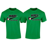 Just Love Him/Her Hubby and Wife Matching T shirts - Matching Couple Shirts for Valentine's Day, Wedding Anniversary, Birthday