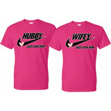 Just Love Him/Her Hubby and Wife Matching T shirts - Matching Couple Shirts for Valentine's Day, Wedding Anniversary, Birthday