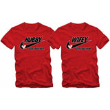 Just Love Him/Her Hubby and Wife Matching T shirts - Matching Couple Shirts for Valentine's Day, Wedding Anniversary, Birthday