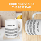 The Best Dad Hidden Message Coffee Mug - Customizable Mug with Text and Names- Funny Gift For Dad, Sarcastic Gift Mug, Gift Mug for the Best Dad