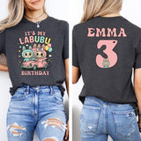 Custom Labubu Birthday Shirt, Personalized Labubu Birthday Gift, Custom Birthday Shirt, Cute Birthday T-Shirt