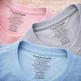 Custom Inside Neck T-Shirt with Name & Text - Personalized Birthday Gifts For Grandchildren - Never Forget That I Love You