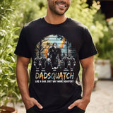 Like A Dad Just Way More Squatchy - Personalized Shirt with Kids Names - Customizable Gift for Dad, Grandpa