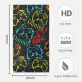 Personalized Game Beach Towel with Name, Custom Summer Beach Gift for Family & Friends Girls Trip, Custom Name Gift for Family Vacation, Birthday, Kids and Adults