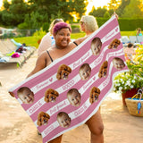 Personalized Beach Towel with Photo Name and Any Text