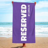 Personalized Beach Towel with Name - Custom Name Reserved by Bath Towel Pool Towel