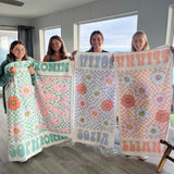 Personalized Retro Beach Towel with Name – Custom Birthday & Vacation Gift for Kids and Adults, Multi Style Summer Beach Accessory