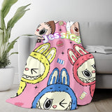 Kawaii Labu Inspired Blanket - Gift For Labu Fans Harajuku Style Animal Blanket