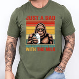 Just A Dad Who Always Came Back With The Milk T-Shirt, Retro Dad Shirt , Funny Father’s Day Shirt, Father's Day Shirt, Gift for Dad