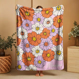 Smile Daisy Personalized Name Blanket for Kids and Adults, Unique Gift for Birthday Anniversary Christmas