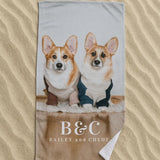 Personalized Beach Towel with Photo and Text