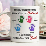 Personalized Mug with Kids Names for Husband - Funny Fathers Day Gifts, Birthday, Anniversary