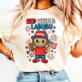 4th of July Labubu Independence Day Shirt for Kids and Adults - Cute Labubu Red White and Labubu USA Shirt