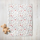 Floral Custom Blanket with Name for Kids and Adults - Perfect Unique Gifts for Christmas, Birthday, Baby Shower