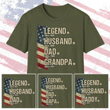 Legend Husband Dad Grandpa Shirt with Customizes Nickname, Est, Text - Personalized Fathers Day Shirt, First Time Dad T-Shirt