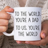 You're the World - Personalized Coffee Cup With Photo & Name for Dad Husband Son Grandson