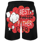 Funny Best Father Ever - Beach Trunks Drawstring Shorts for Men