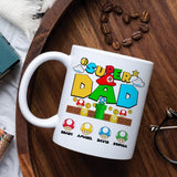 Personalized Coffee Cup With Kids Names for Dad Husband Son, Unique Gift for Father's Day, Birthday, Christmas