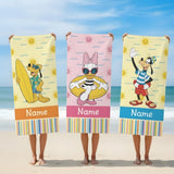 Personalized Cartoon Beach Towel Gift, Custom Summer Beach Towel, Custom Kids towel, Summer Gift, Beach Trip