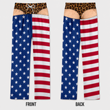 Funny Patriotic Pajama Pants Hairy Butt Cheek Gag Elastic Loungewear- Personalized Birthday Gifts For Husband, Wife, Son, Daughter, Grandson, Brother, Grandpa, Dad, Yourself