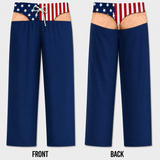 Funny Patriotic Pajama Pants Hairy Butt Cheek Gag Elastic Loungewear- Personalized Birthday Gifts For Husband, Wife, Son, Daughter, Grandson, Brother, Grandpa, Dad, Yourself