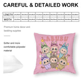 Kawaii Labubu Inspired Pillow Cover - Gift For Labu Fans Harajuku Style Pillow Case