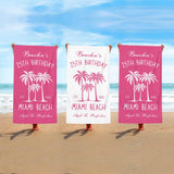 Custom Beach Towel for Beach Vacation, Summer Birthday