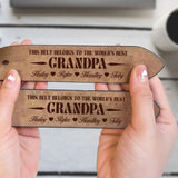 Personalized Leather Belt for Grandpa, Father's Day Gifts, Grandpa Father’s Day Gift, Unique Gift for Dad, Husband, Grandpa, From Grandkids