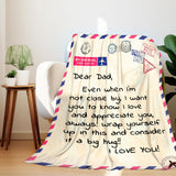Father's Day Blanket Gifts for Dad from Daughter Son - Father's Day Present for Father, Father Blanket from Daughter Son, Papa Birthday Gift