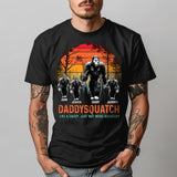 Like A Dad Just Way More Squatchy - Personalized Shirt with Kids Names - Customizable Gift for Dad, Grandpa
