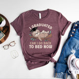 Funny Graduation Unisex Shirt, I Graduated Can I Go Back To Bed Now, Graduation Gift Shirt, Funny Graduation Gift, Graduation Sloth Shirt