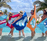 Personalized Retro Beach Towel with Name – Custom Birthday & Vacation Gift for Kids and Adults, Multi Style Summer Beach Accessory